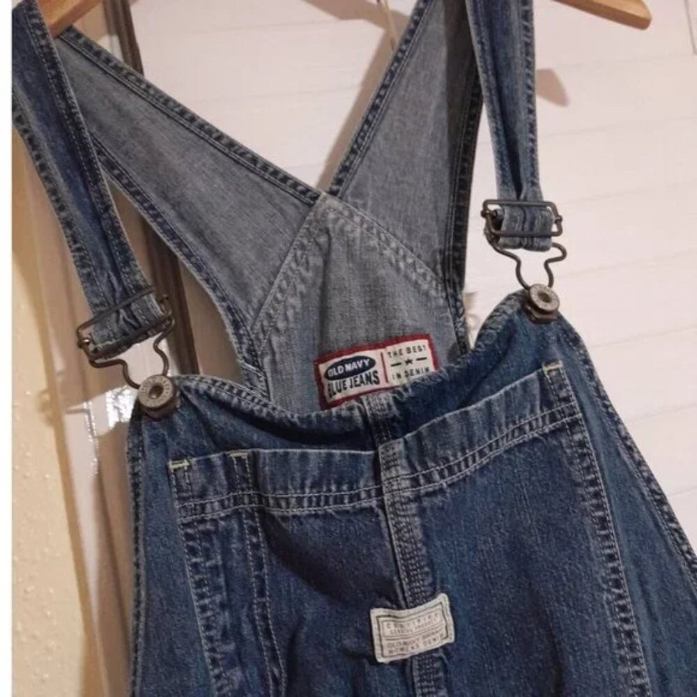 Vintage Y2k Old Navy 2001 Women's Wide Leg Carpenter Denim Overalls Size M